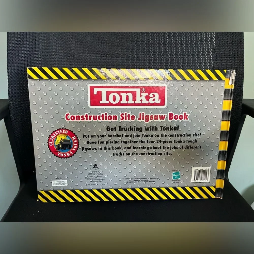 Tonka Construction Site Jigsaw Puzzle Book Truck 24 pcs. Boys toddler Kids